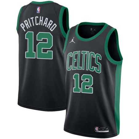 Black Kevin Pritchard Twill Basketball Jersey -Celtics #12 Pritchard Twill Jerseys, FREE SHIPPING