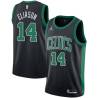 Black Don Eliason Twill Basketball Jersey -Celtics #14 Eliason Twill Jerseys, FREE SHIPPING