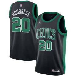 Black Bob Houbregs Twill Basketball Jersey -Celtics #20 Houbregs Twill Jerseys, FREE SHIPPING