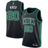 Black Mark Minor Twill Basketball Jersey -Celtics #20 Minor Twill Jerseys, FREE SHIPPING