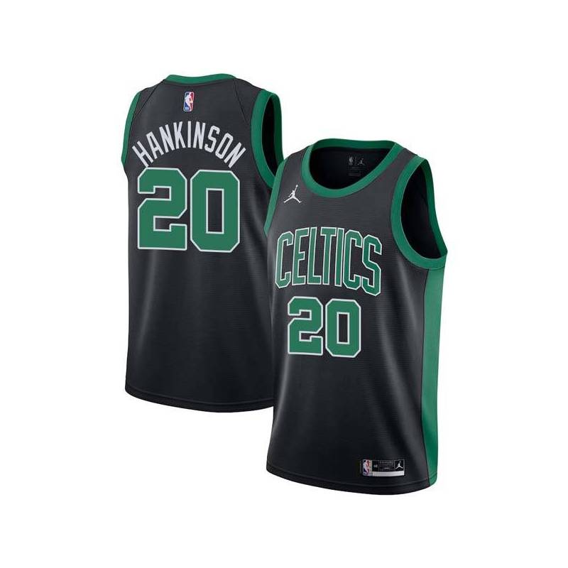 Black Phil Hankinson Twill Basketball Jersey -Celtics #20 Hankinson Twill Jerseys, FREE SHIPPING