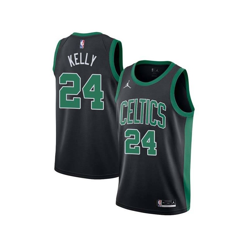 Black Jerry Kelly Twill Basketball Jersey -Celtics #24 Kelly Twill Jerseys, FREE SHIPPING