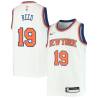 White Willis Reed Twill Basketball Jersey -Knicks #19 Reed Twill Jerseys, FREE SHIPPING