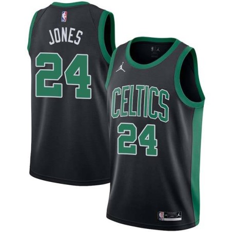 Black Sam Jones Twill Basketball Jersey -Celtics #24 Jones Twill Jerseys, FREE SHIPPING