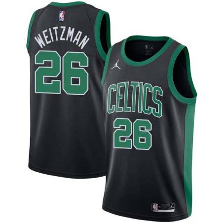 Black Rick Weitzman Twill Basketball Jersey -Celtics #26 Weitzman Twill Jerseys, FREE SHIPPING