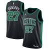 Black Nate Driggers Twill Basketball Jersey -Celtics #27 Driggers Twill Jerseys, FREE SHIPPING