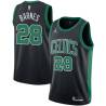 Black Jim Barnes Twill Basketball Jersey -Celtics #28 Barnes Twill Jerseys, FREE SHIPPING