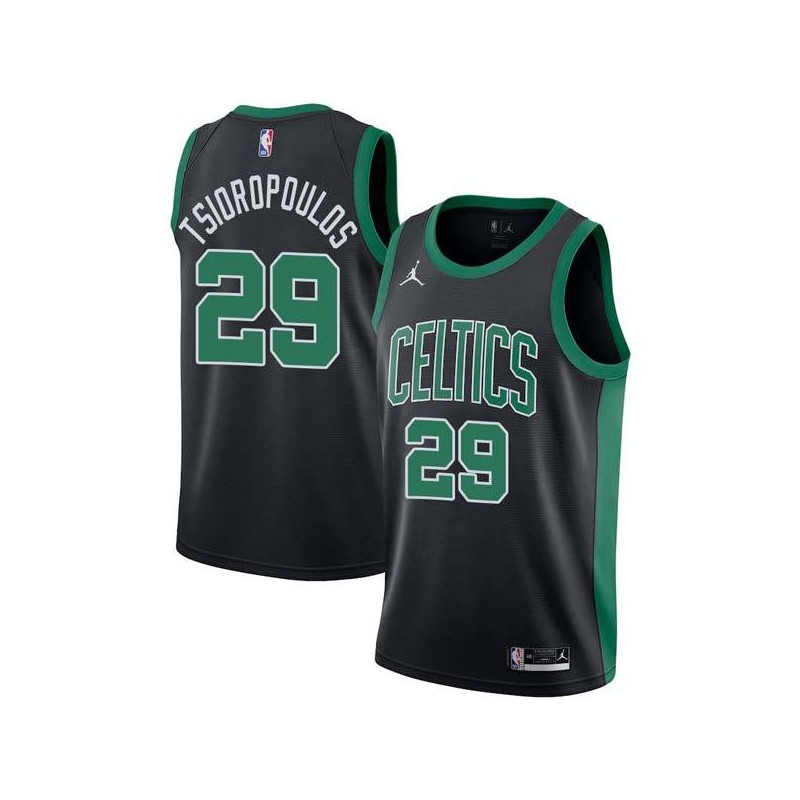 Black Lou Tsioropoulos Twill Basketball Jersey -Celtics #29 Tsioropoulos Twill Jerseys, FREE SHIPPING