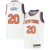 White Gene Short Twill Basketball Jersey -Knicks #20 Short Twill Jerseys, FREE SHIPPING