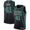 Black Marcus Webb Twill Basketball Jersey -Celtics #41 Webb Twill Jerseys, FREE SHIPPING