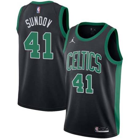 Black Bruno Sundov Twill Basketball Jersey -Celtics #41 Sundov Twill Jerseys, FREE SHIPPING