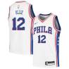 White Kevin Ollie Twill Basketball Jersey -76ers #12 Ollie Twill Jerseys, FREE SHIPPING