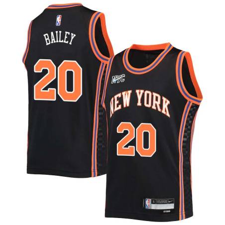 2021-22City James Bailey Twill Basketball Jersey -Knicks #20 Bailey Twill Jerseys, FREE SHIPPING