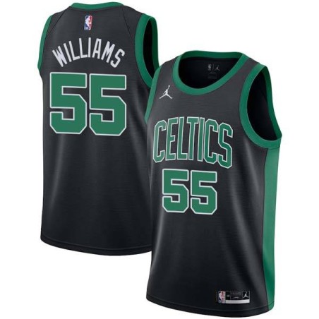 Black Eric Williams Twill Basketball Jersey -Celtics #55 Williams Twill Jerseys, FREE SHIPPING