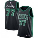 Black Sasha Pavlovic Twill Basketball Jersey -Celtics #77 Pavlovic Twill Jerseys, FREE SHIPPING