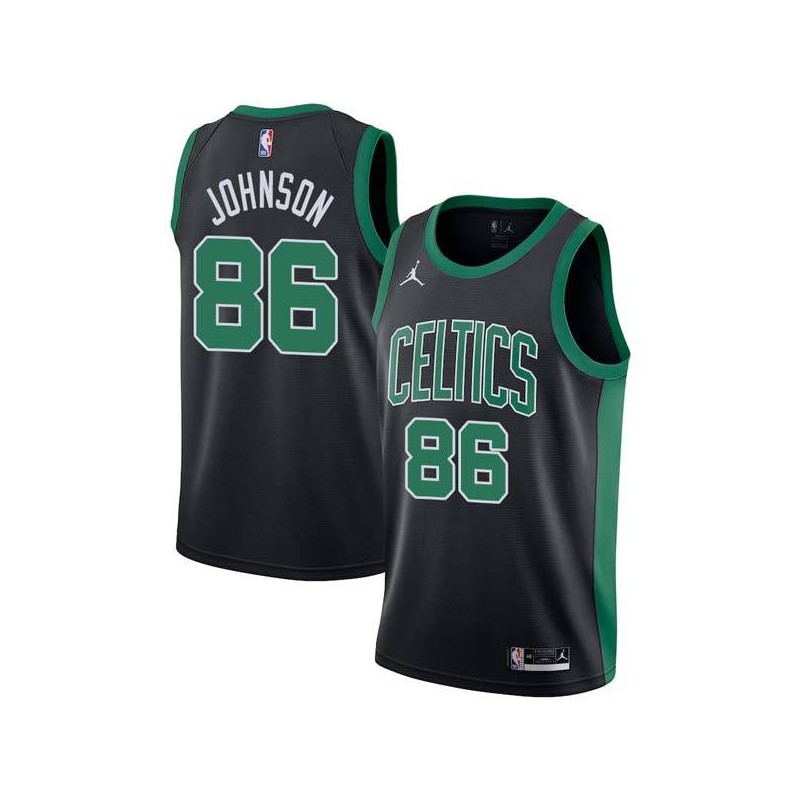 Black Chris Johnson Twill Basketball Jersey -Celtics #86 Johnson Twill Jerseys, FREE SHIPPING