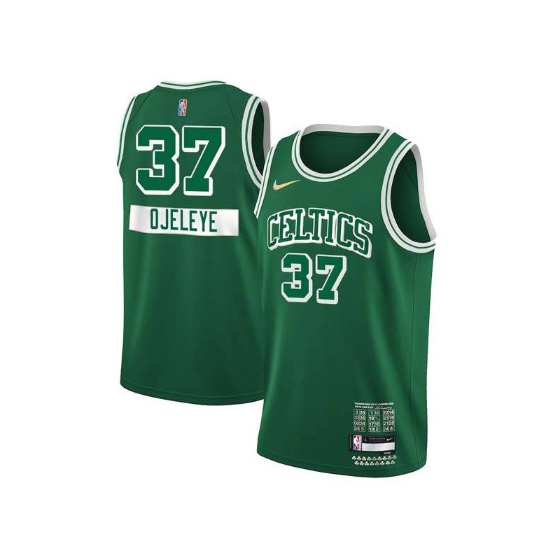 2021-22City Semi Ojeleye Celtics #37 Twill Basketball Jersey FREE SHIPPING