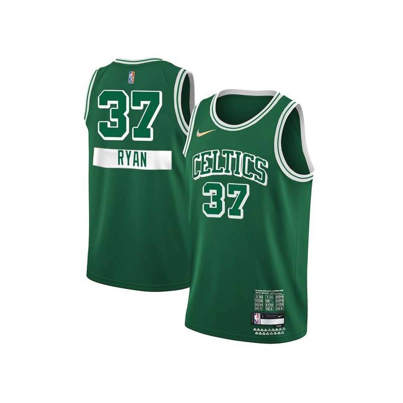 2021-22City Matt Ryan Celtics #37 Twill Basketball Jersey FREE SHIPPING