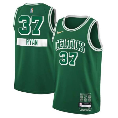 2021-22City Matt Ryan Celtics #37 Twill Basketball Jersey FREE SHIPPING