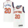 White Rolando Blackman Twill Basketball Jersey -Knicks #20 Blackman Twill Jerseys, FREE SHIPPING