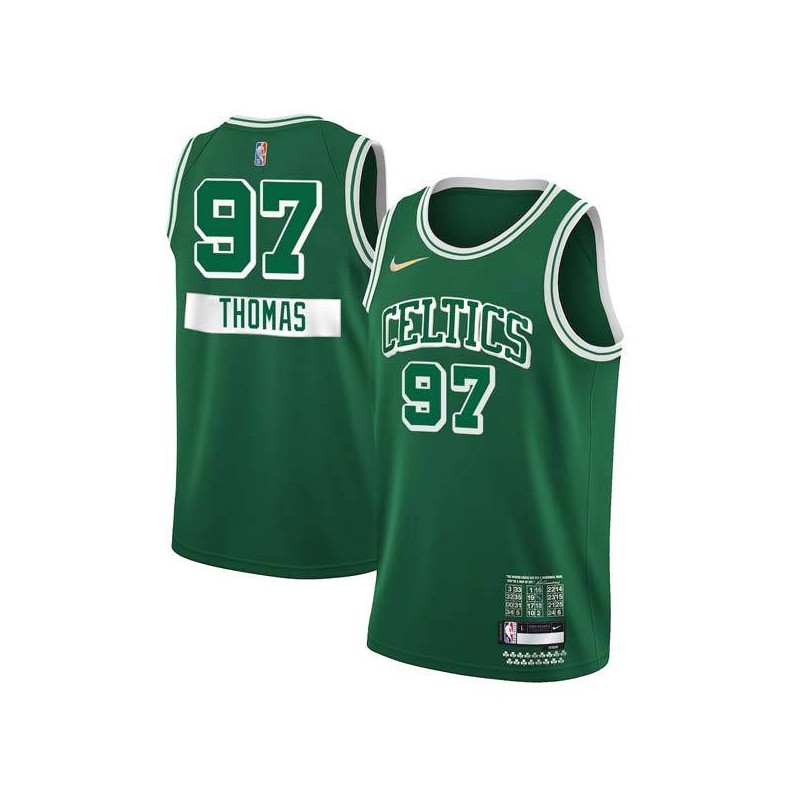 2021-22City Brodric Thomas Celtics #97 Twill Basketball Jersey FREE SHIPPING
