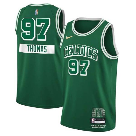 2021-22City Brodric Thomas Celtics #97 Twill Basketball Jersey FREE SHIPPING