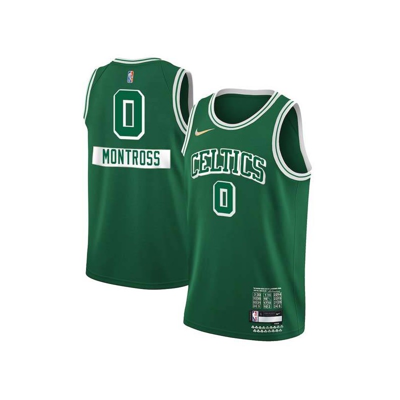 2021-22City Eric Montross Twill Basketball Jersey -Celtics #0 Montross Twill Jerseys, FREE SHIPPING