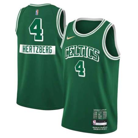 2021-22City Sonny Hertzberg Twill Basketball Jersey -Celtics #4 Hertzberg Twill Jerseys, FREE SHIPPING