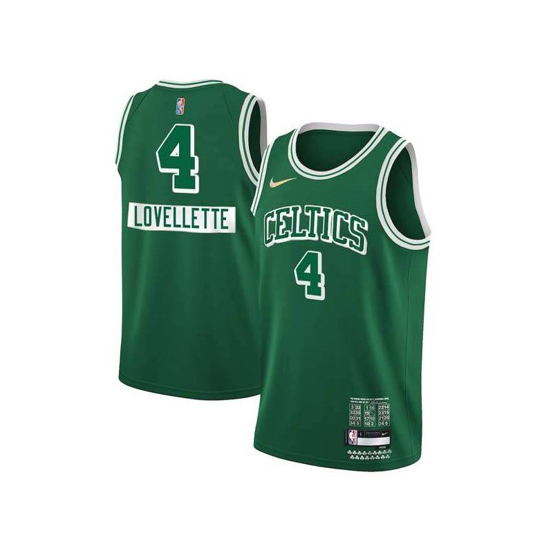 2021-22City Clyde Lovellette Twill Basketball Jersey -Celtics #4 Lovellette Twill Jerseys, FREE SHIPPING