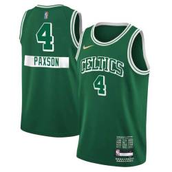 2021-22City Jim Paxson Twill Basketball Jersey -Celtics #4 Paxson Twill Jerseys, FREE SHIPPING