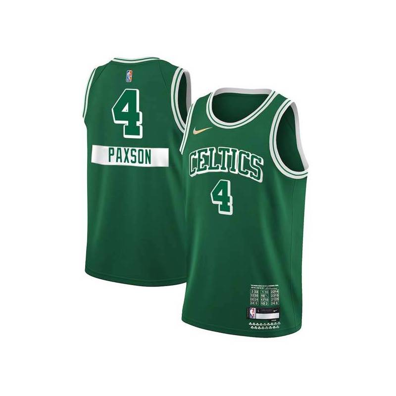 2021-22City Jim Paxson Twill Basketball Jersey -Celtics #4 Paxson Twill Jerseys, FREE SHIPPING