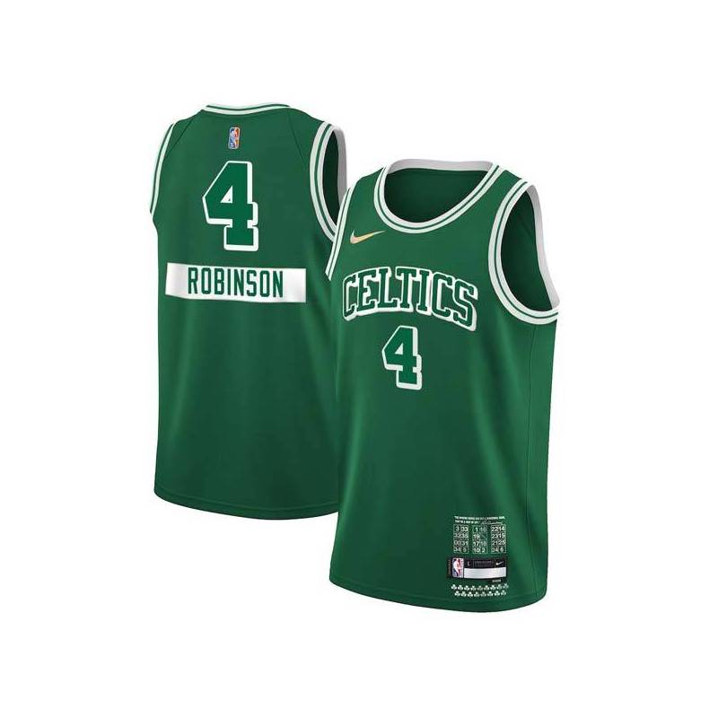 2021-22City Larry Robinson Twill Basketball Jersey -Celtics #4 Robinson Twill Jerseys, FREE SHIPPING