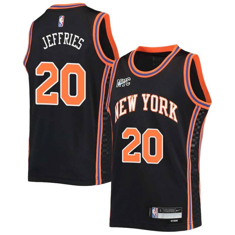 2021-22City Jared Jeffries Twill Basketball Jersey -Knicks #20 Jeffries Twill Jerseys, FREE SHIPPING