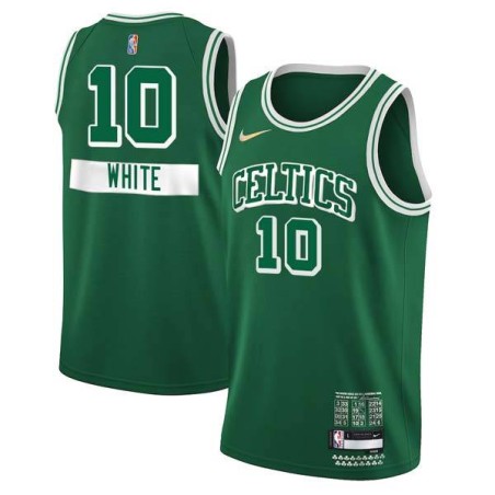 2021-22City Jo Jo White Twill Basketball Jersey -Celtics #10 White Twill Jerseys, FREE SHIPPING