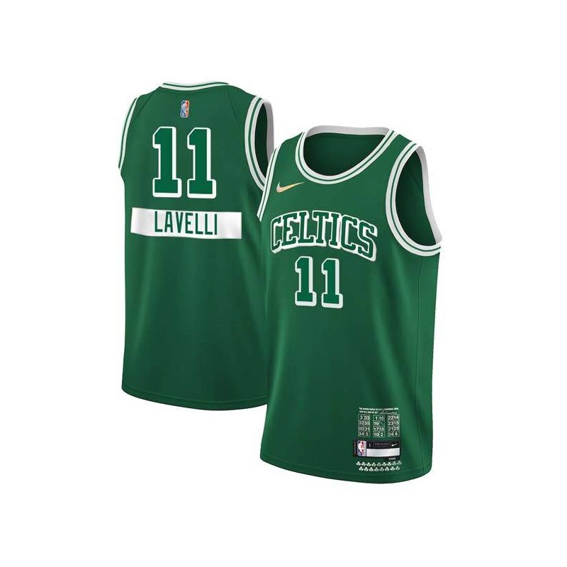 2021-22City Tony Lavelli Twill Basketball Jersey -Celtics #11 Lavelli Twill Jerseys, FREE SHIPPING