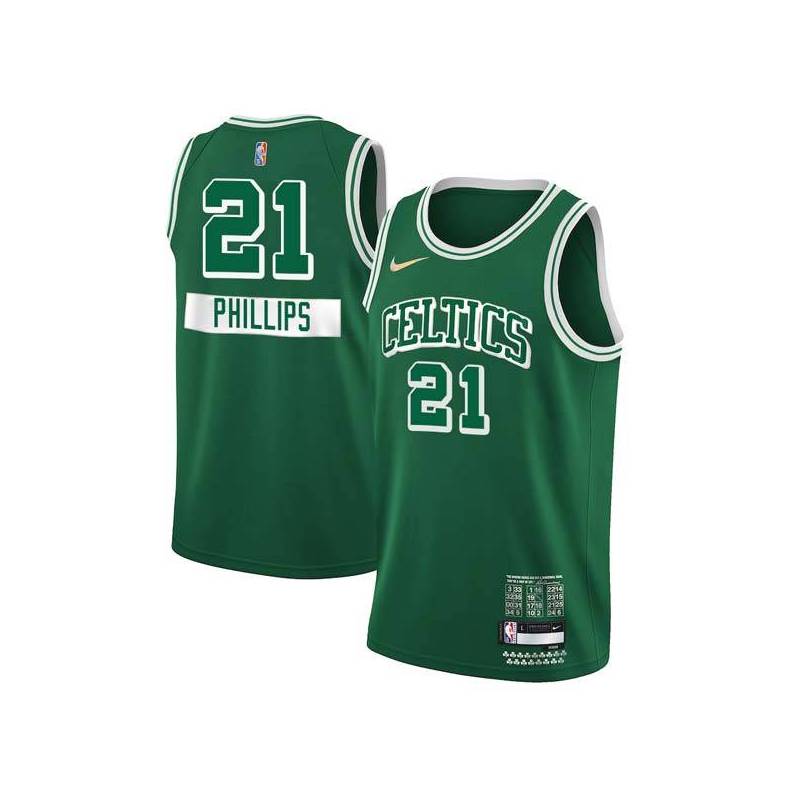 2021-22City Gary Phillips Twill Basketball Jersey -Celtics #21 Phillips Twill Jerseys, FREE SHIPPING