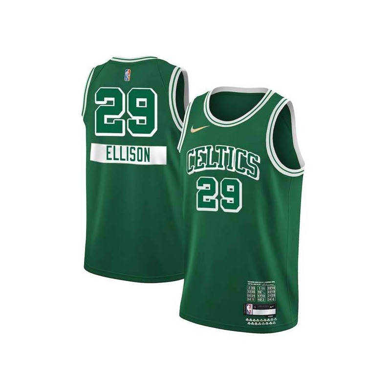 2021-22City Pervis Ellison Twill Basketball Jersey -Celtics #29 Ellison Twill Jerseys, FREE SHIPPING