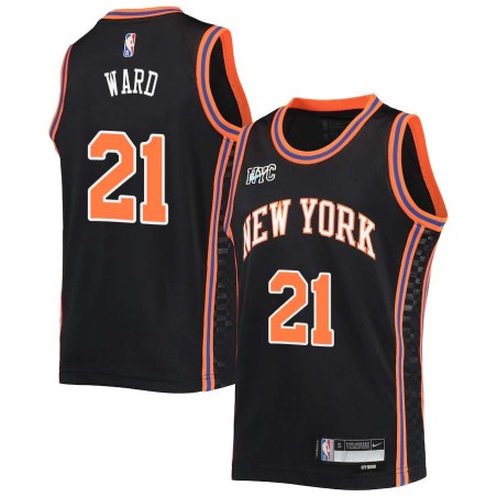 2021-22City Charlie Ward Twill Basketball Jersey -Knicks #21 Ward Twill Jerseys, FREE SHIPPING