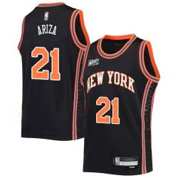 2021-22City Trevor Ariza Twill Basketball Jersey -Knicks #21 Ariza Twill Jerseys, FREE SHIPPING