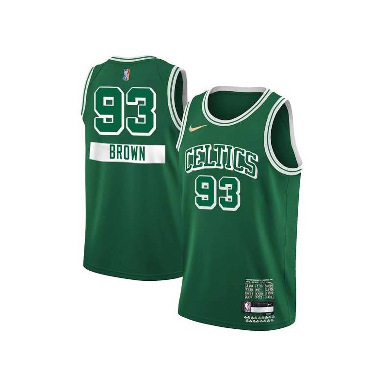 2021-22City P.J. Brown Twill Basketball Jersey -Celtics #93 Brown Twill Jerseys, FREE SHIPPING