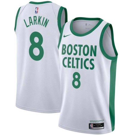 2020-21City Shane Larkin Celtics #8 Twill Basketball Jersey FREE SHIPPING