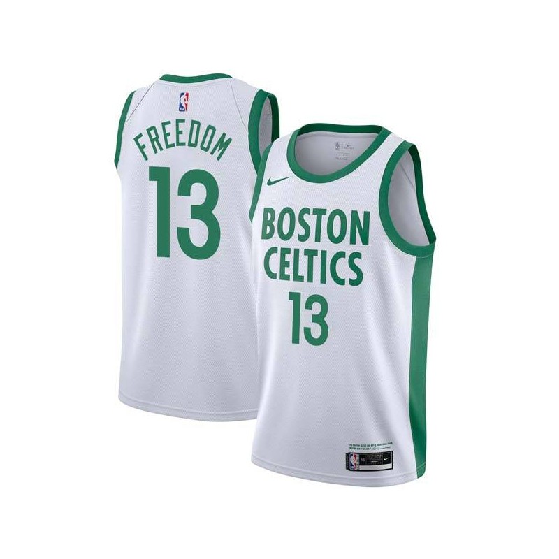 2020-21City Enes Freedom Celtics #13 Twill Basketball Jersey FREE SHIPPING