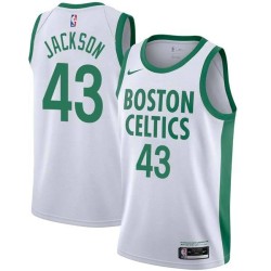2020-21City Justin Jackson Celtics #43 Twill Basketball Jersey FREE SHIPPING