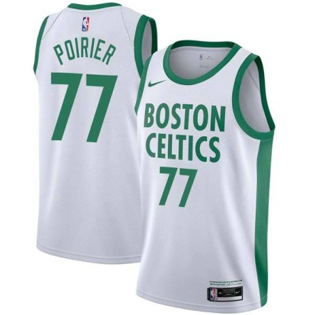 2020-21City Vincent Poirier Celtics #77 Twill Basketball Jersey FREE SHIPPING