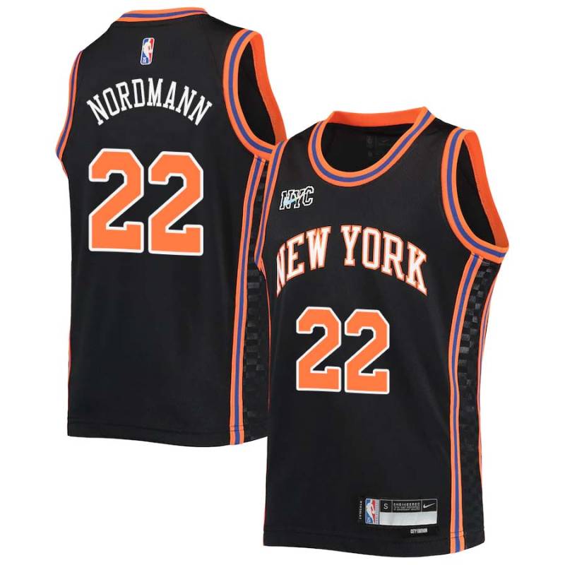 2021-22City Bevo Nordmann Twill Basketball Jersey -Knicks #22 Nordmann Twill Jerseys, FREE SHIPPING