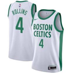 2020-21City Kenny Rollins Twill Basketball Jersey -Celtics #4 Rollins Twill Jerseys, FREE SHIPPING