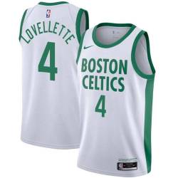 2020-21City Clyde Lovellette Twill Basketball Jersey -Celtics #4 Lovellette Twill Jerseys, FREE SHIPPING