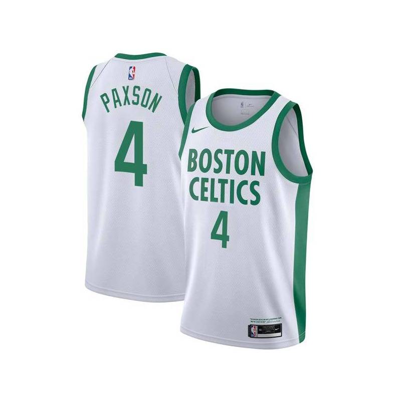 2020-21City Jim Paxson Twill Basketball Jersey -Celtics #4 Paxson Twill Jerseys, FREE SHIPPING