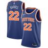 Blue Jim Barnes Twill Basketball Jersey -Knicks #22 Barnes Twill Jerseys, FREE SHIPPING