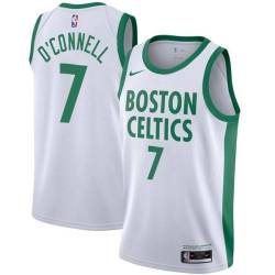 2020-21City Dermie O'Connell Twill Basketball Jersey -Celtics #7 O'Connell Twill Jerseys, FREE SHIPPING